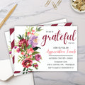 elegant wild flowers appreciation luncheon event invitations for any brunch breakfast teacher volunteer nurse appreciation event